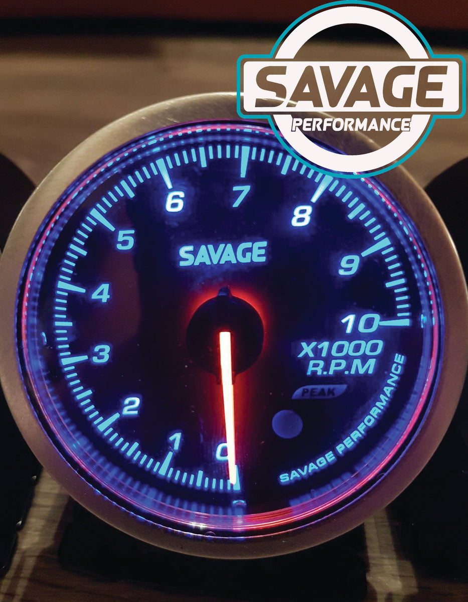 60mm Savage RPM (Tacho) Gauge 7 Colours – Savage Performance and Spares