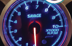 60mm Savage RPM (Tacho) Gauge 7 Colours