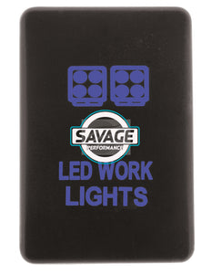 Jaylec - LED Work Lights Switch - BLUE - Hilux GUN Series (2015 on)