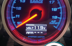 60mm Savage DUAL Display AFR Wideband (Air Fuel Ratio) Gauge 7 Colours