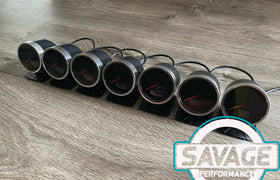 60mm Savage DUAL Display RPM (Tacho) Gauge 7 Colours *Savage Performance*