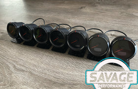 60mm Savage DUAL Display Oil Temperature Gauge 7 Colours *Savage Performance*