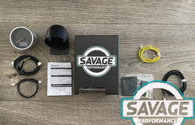 60mm Savage DUAL Display RPM (Tacho) Gauge 7 Colours