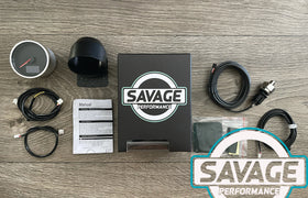 60mm Savage DUAL Display Oil Temperature Gauge 7 Colours *Savage Performance*