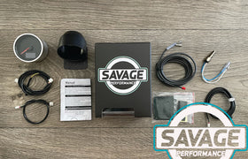 60mm Savage DUAL Display Water Temperature Gauge 7 Colours