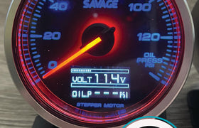 60mm Savage DUAL Display Oil Pressure Gauge 7 Colours