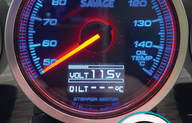 60mm Savage DUAL Display Oil Temperature Gauge 7 Colours *Savage Performance*