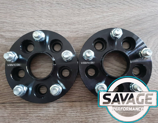 5x100 to 5x114 20mm CONVERSION Wheel Spacers SUBARU *Savage Performance*