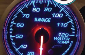 60mm Savage Water Temperature Gauge 7 Colours *Savage Performance*