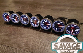 60mm Savage Water Temperature Gauge 7 Colours