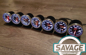 60mm Savage RPM (Tacho) Gauge 7 Colours *Savage Performance*