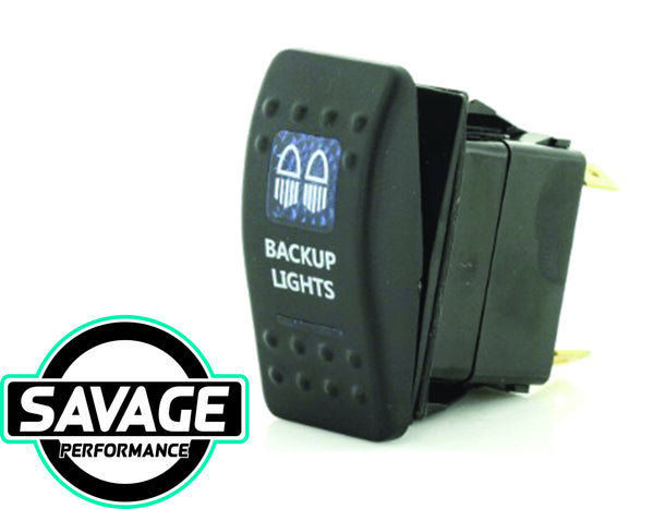 Jaylec Rocker Switch BACKUP LIGHTS 12/24v (Blue)