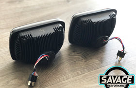 7 Inch x 5 Inch BLACK LED Headlights