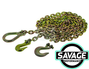 HULK 4x4 Drag Chain 8mm X 5m 8000KG with 3 Hooks *Savage Performance*