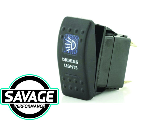 Jaylec Rocker Switch DRIVING LIGHTS 12/24v (Blue)