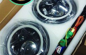 7 Inch HALO Round LED Headlights