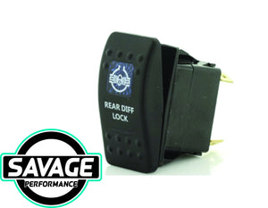 Jaylec Rocker Switch REAR DIFF LOCK 12/24v (Blue)